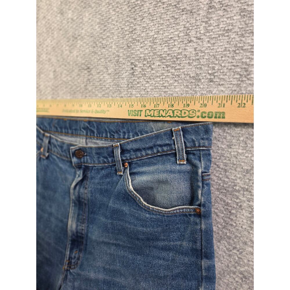 Vintage Levis 20517-0217 517 Jeans 42x30 Blue Orange Tab Bootcut USA 90s Denim - Picture 6 of 15